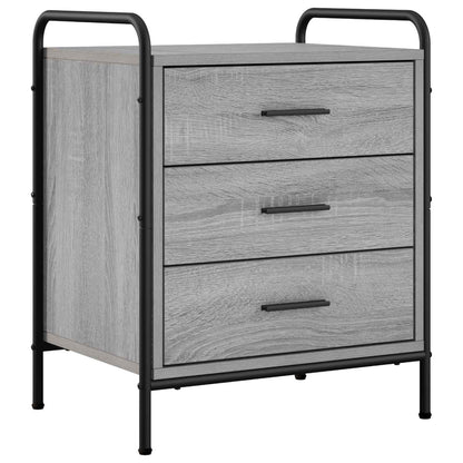 Bedside Cabinet Grey Sonoma 48 x 36.5 x 60 cm Engineered Wood