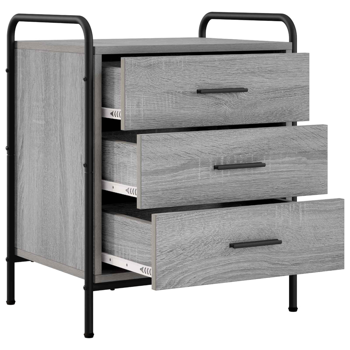 Bedside Cabinet Grey Sonoma 48 x 36.5 x 60 cm Engineered Wood