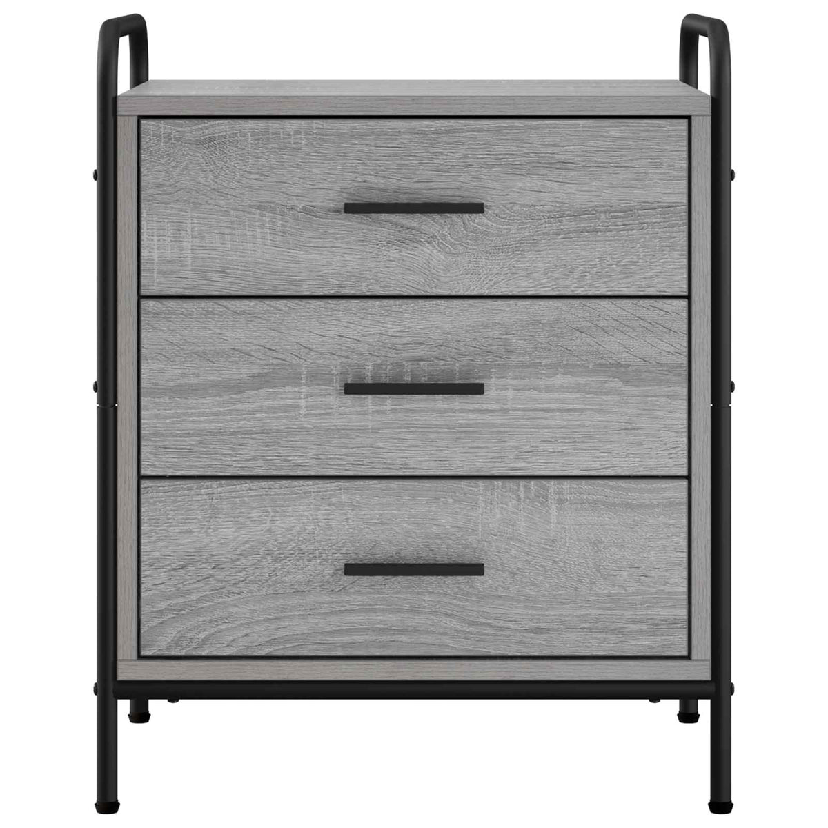 Bedside Cabinet Grey Sonoma 48 x 36.5 x 60 cm Engineered Wood