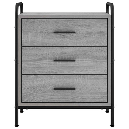 Bedside Cabinet Grey Sonoma 48 x 36.5 x 60 cm Engineered Wood