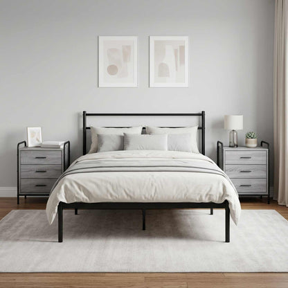 Bedside Cabinet 2 pcs Grey Sonoma 48 x 36.5 x 60 cm