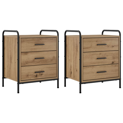 Bedside Cabinet 2 pcs Artisan Oak 48 x 36.5 x 60 cm