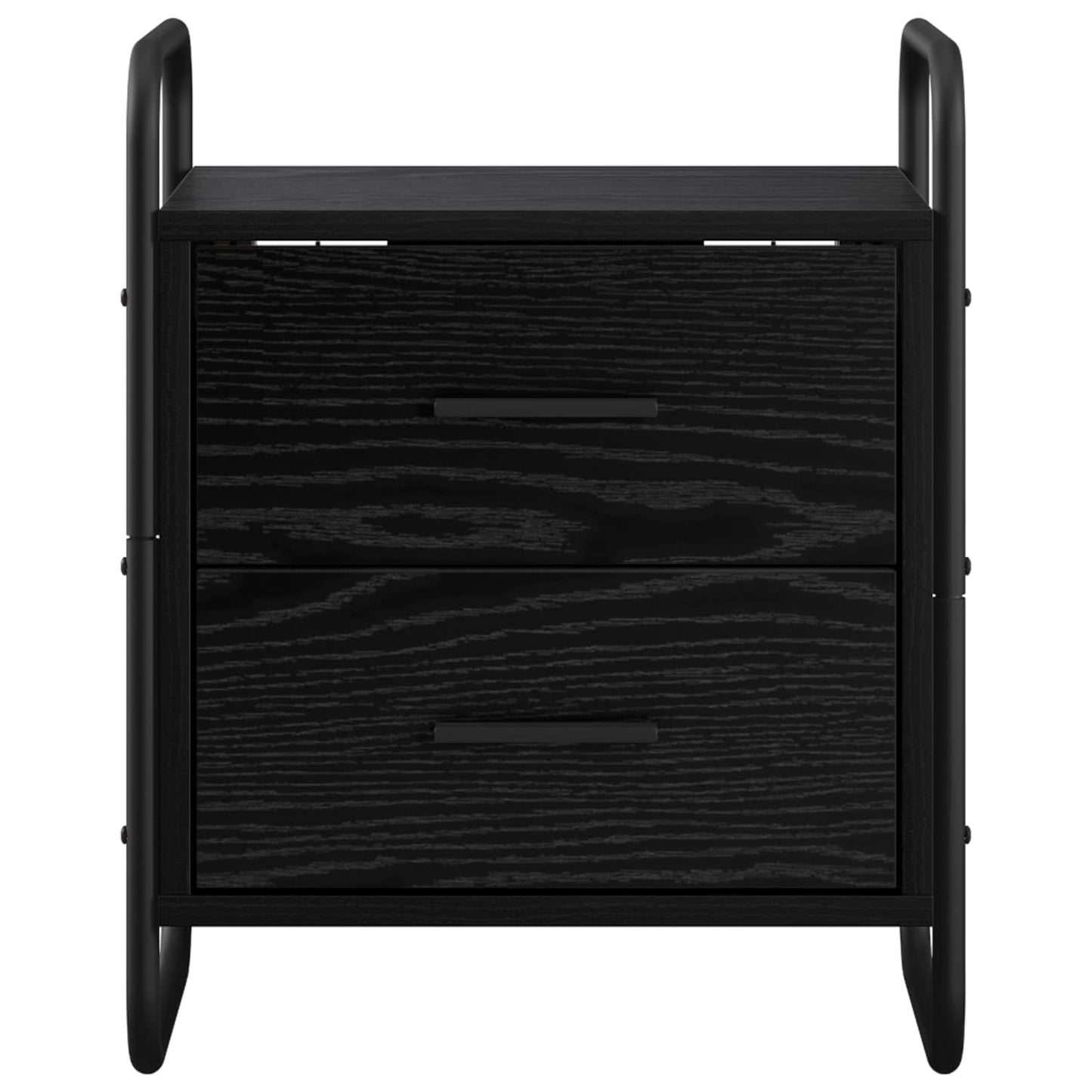 Hanging Bedside Cabinet 2 pcs Black Oak 40 x 30 x 50 cm