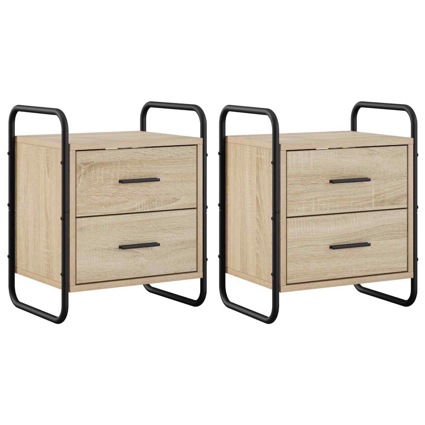 Hanging Bedside Cabinet 2 pcs Sonoma Oak 40 x 30 x 50 cm