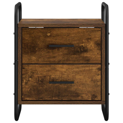 Hanging Bedside Cabinet 2 pcs Smoked Oak 40 x 30 x 50 cm