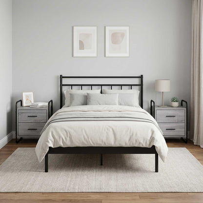 Hanging Bedside Cabinet 2 pcs Grey Sonoma 40 x 30 x 50 cm