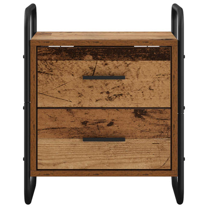 Hanging Bedside Cabinet 2 pcs Old Wood 40 x 30 x 50 cm