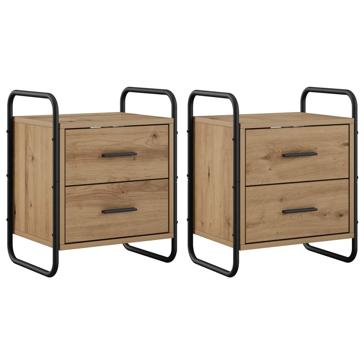 Hanging Bedside Cabinet 2 pcs Artisan Oak 40 x 30 x 50 cm
