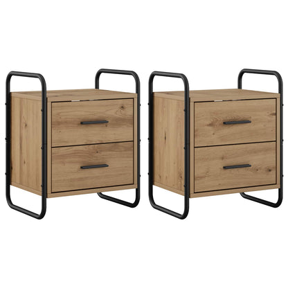 Hanging Bedside Cabinet 2 pcs Artisan Oak 40 x 30 x 50 cm