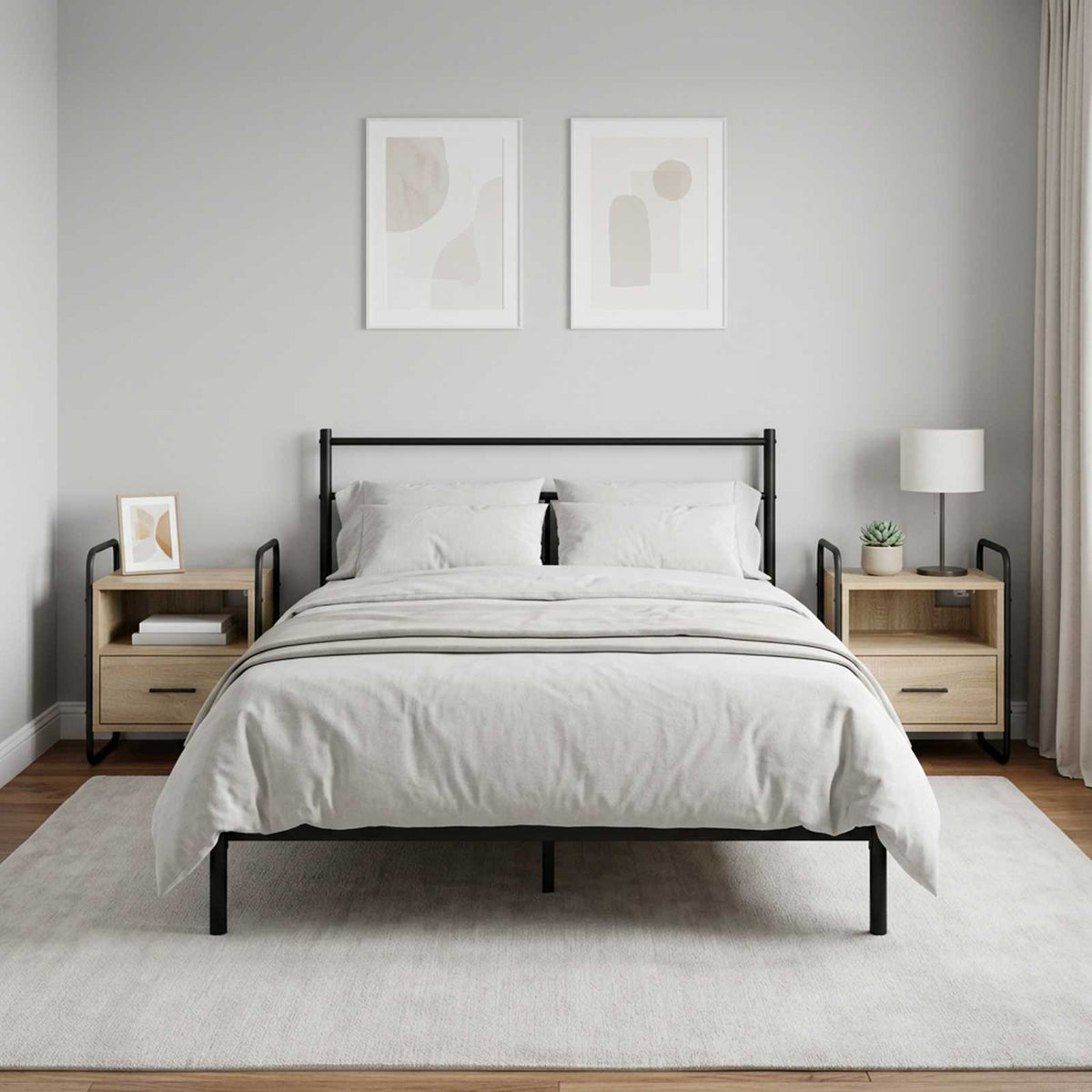 Hanging Bedside Cabinet 2 pcs Sonoma Oak 40 x 30 x 50 cm