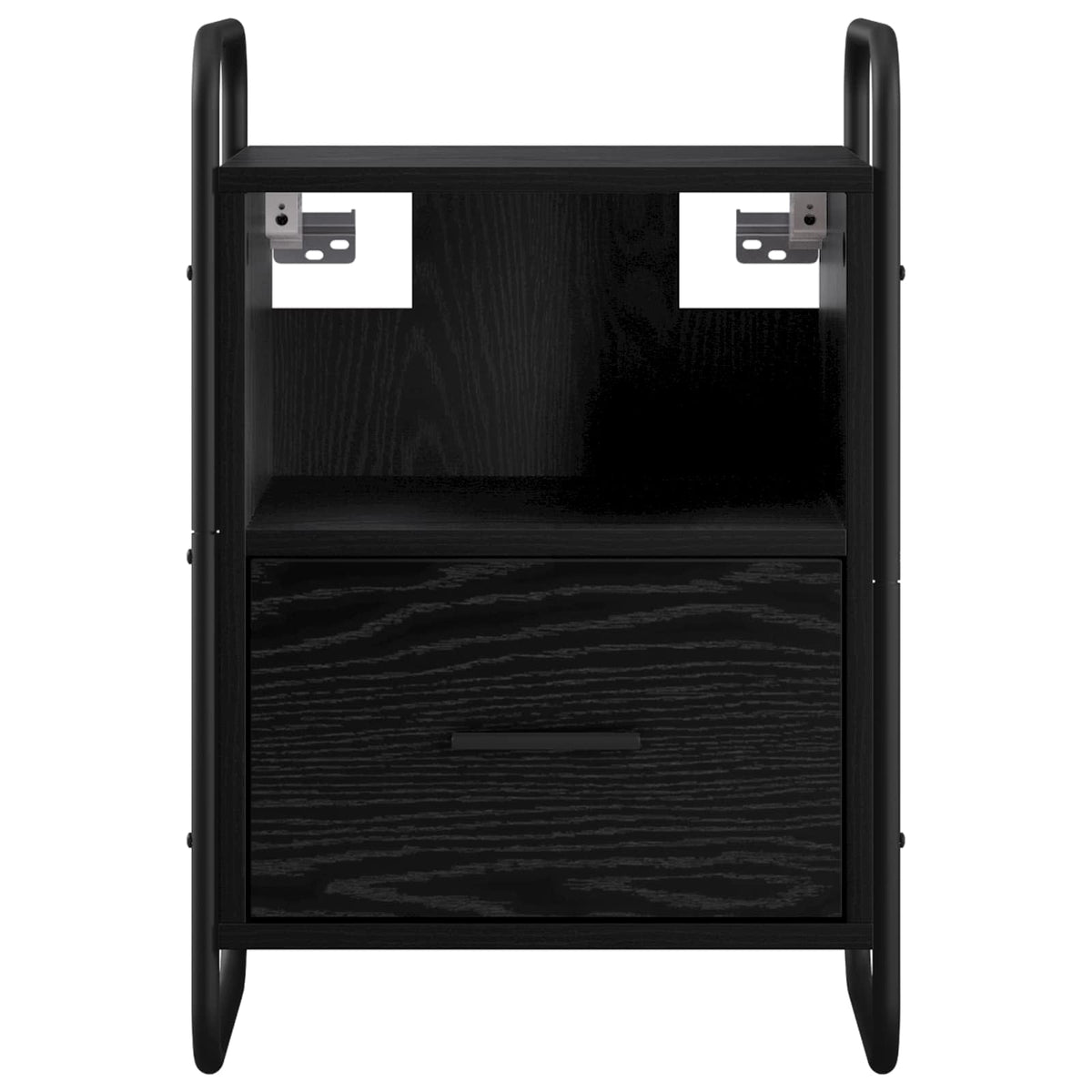 Hanging Bedside Cabinet 2 pcs Black Oak 40 x 30 x 60 cm