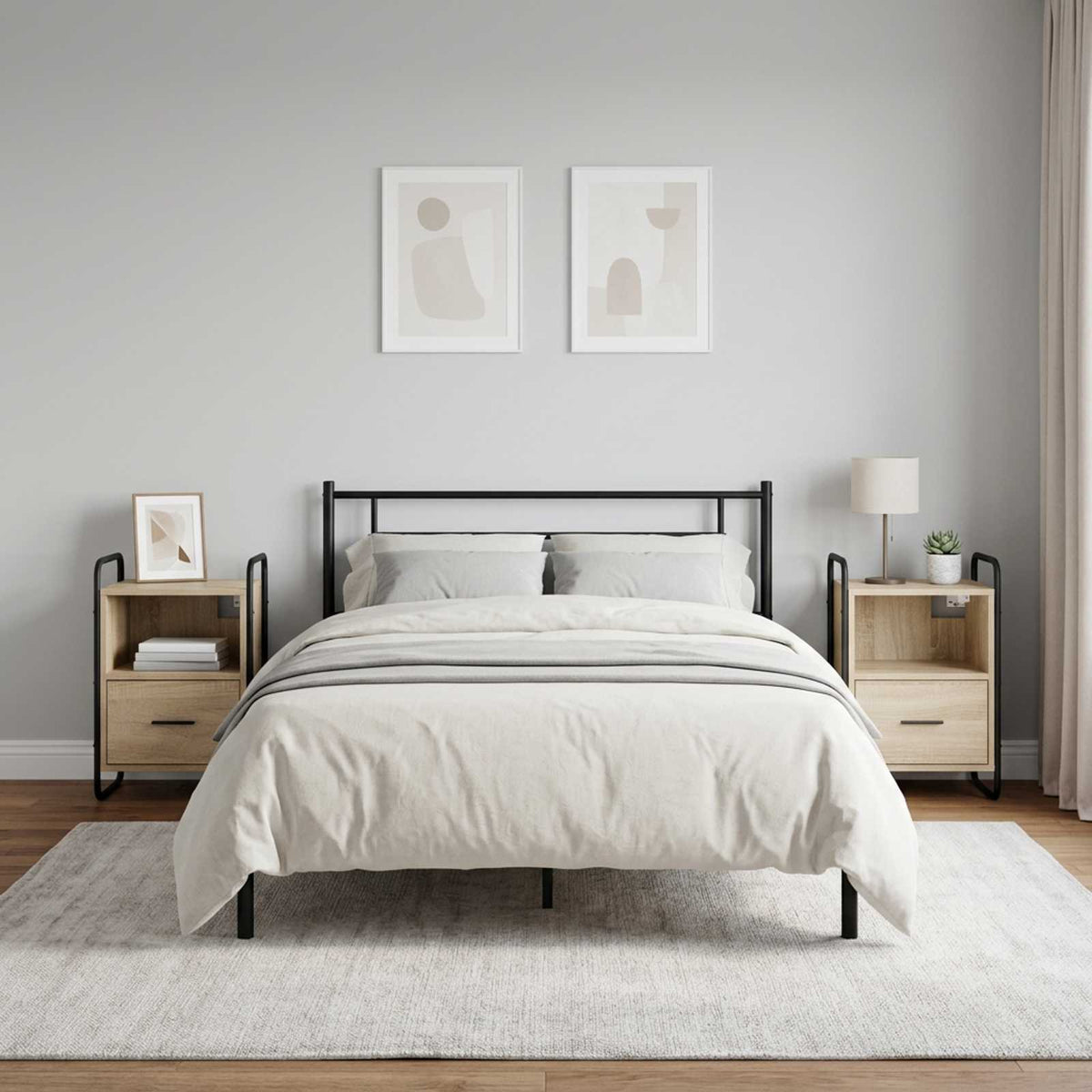 Hanging Bedside Cabinet 2 pcs Sonoma Oak 40 x 30 x 60 cm
