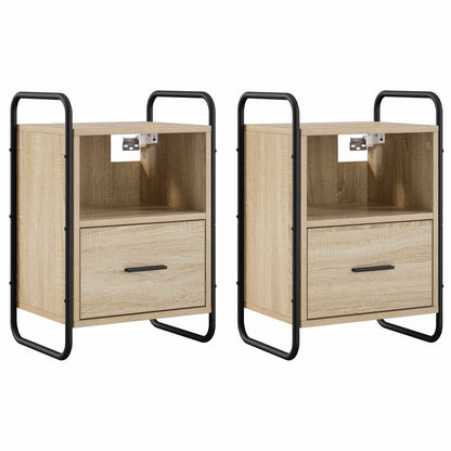 Hanging Bedside Cabinet 2 pcs Sonoma Oak 40 x 30 x 60 cm