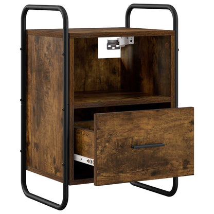 Hanging Bedside Cabinet 2 pcs Smoked Oak 40 x 30 x 60 cm