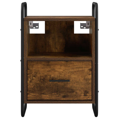Hanging Bedside Cabinet 2 pcs Smoked Oak 40 x 30 x 60 cm