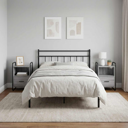 Hanging Bedside Cabinet 2 pcs Grey Sonoma 40 x 30 x 60 cm