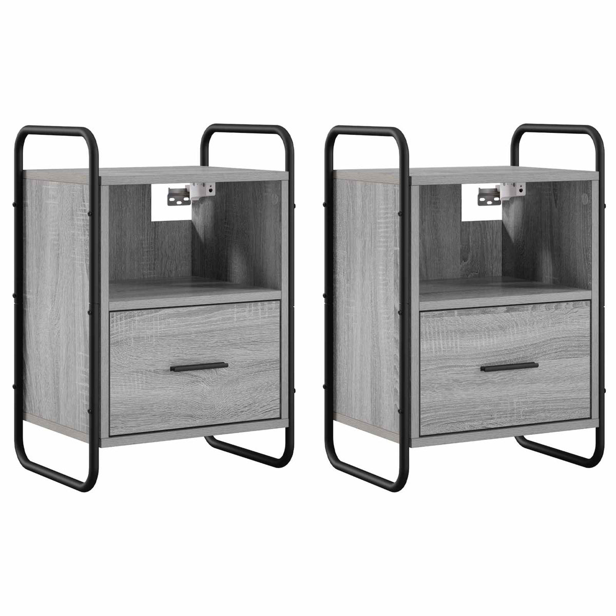 Hanging Bedside Cabinet 2 pcs Grey Sonoma 40 x 30 x 60 cm