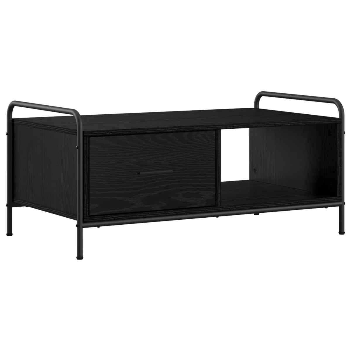 Coffee Table Black Oak 90 x 49 x 41 cm Engineered Wood