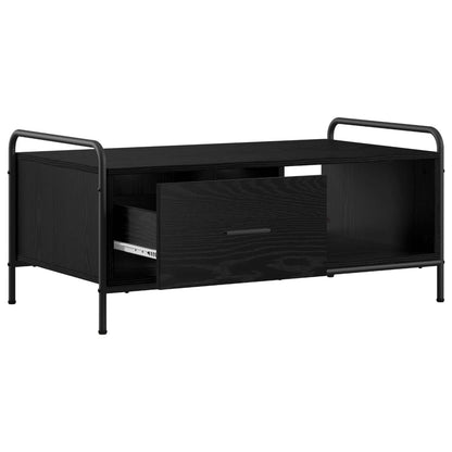 Coffee Table Black Oak 90 x 49 x 41 cm Engineered Wood