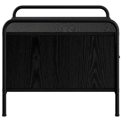 Coffee Table Black Oak 90 x 49 x 41 cm Engineered Wood