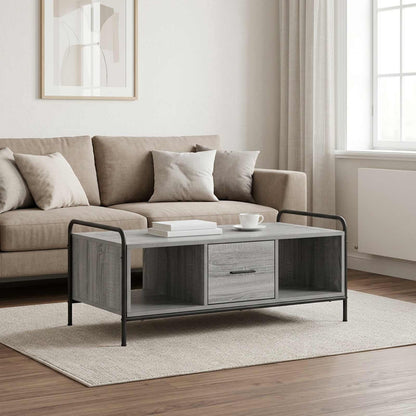 Coffee Table Grey Sonoma 99.5 x 49 x 41 cm Engineered Wood