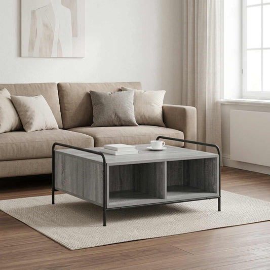 Coffee Table Grey Sonoma 80 x 80 x 41 cm Engineered Wood
