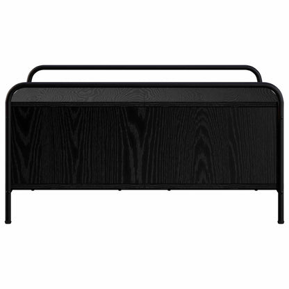 Coffee Table Black Oak 90 x 90 x 41 cm Engineered Wood