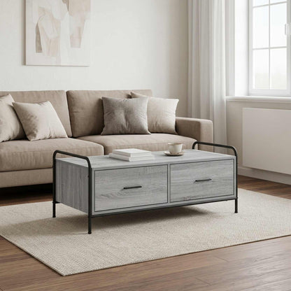 Coffee Table Grey Sonoma 99.5 x 49 x 41 cm Engineered Wood
