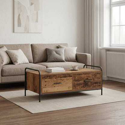 Coffee Table Old Wood 99.5 x 49 x 41 cm Engineered Wood