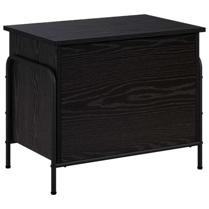 Storage Box Black Oak 60 x 40 x 49.5 cm Engineered Wood
