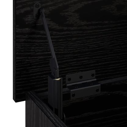 Storage Box Black Oak 80 x 40 x 49.5 cm Engineered Wood