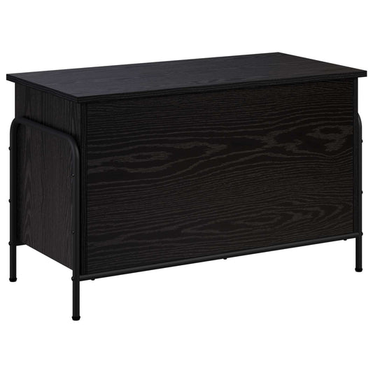 Storage Box Black Oak 80 x 40 x 49.5 cm Engineered Wood