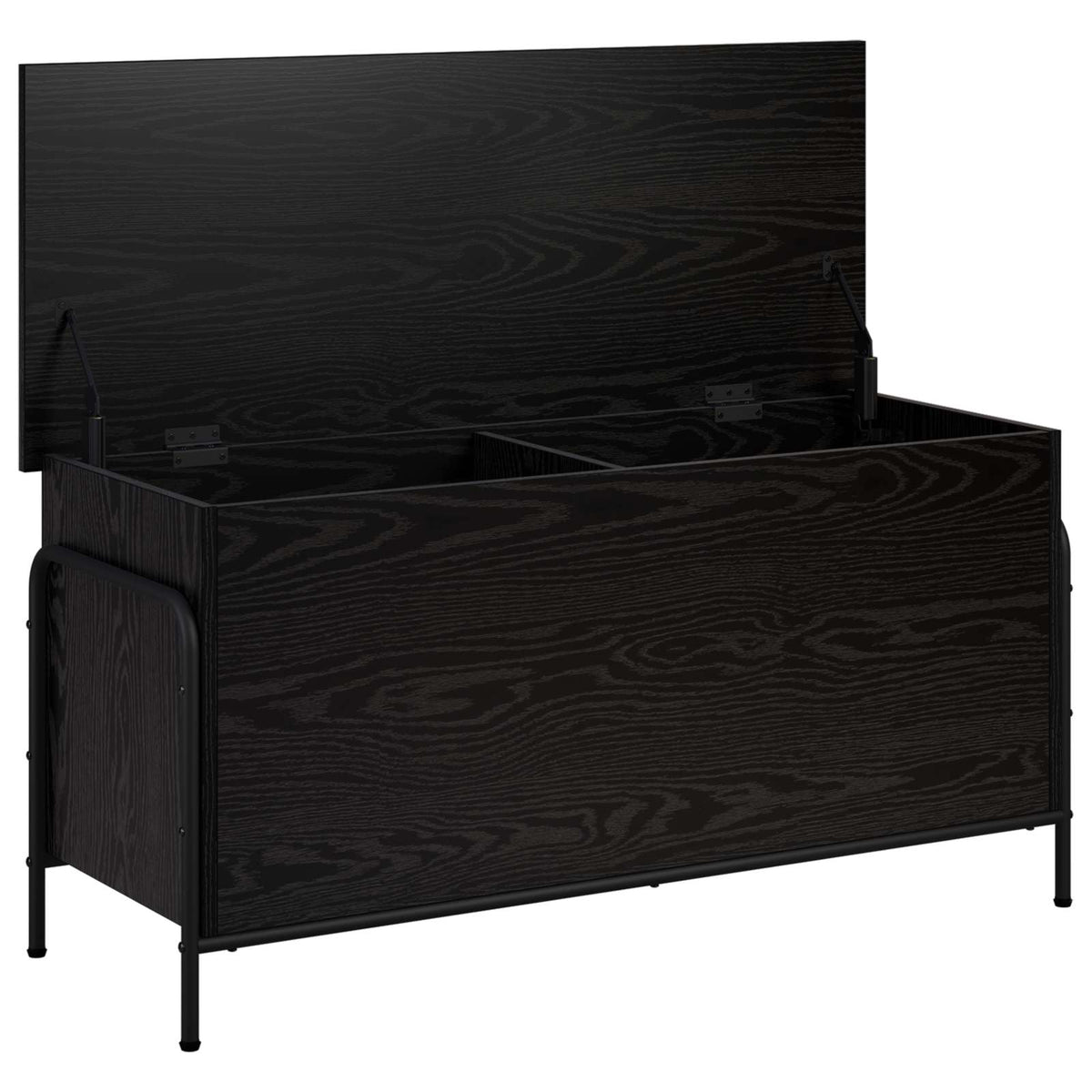 Storage Box Black Oak 100 x 40 x 49.5 cm Engineered Wood