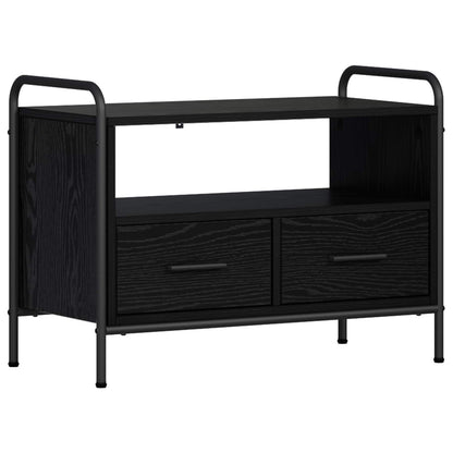 TV Cabinet 67.5 x 33 x 50 cm Black Oak Engineered Wood