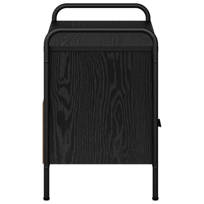 TV Cabinet 67.5 x 33 x 50 cm Black Oak Engineered Wood