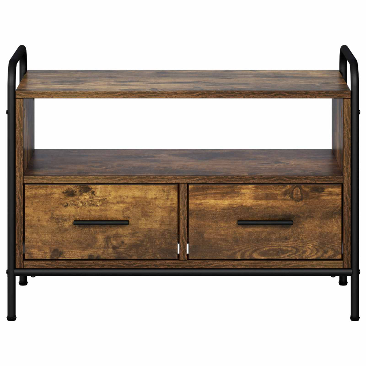 TV Cabinet 67.5 x 33 x 50 cm Smoked Oak Engineered Wood