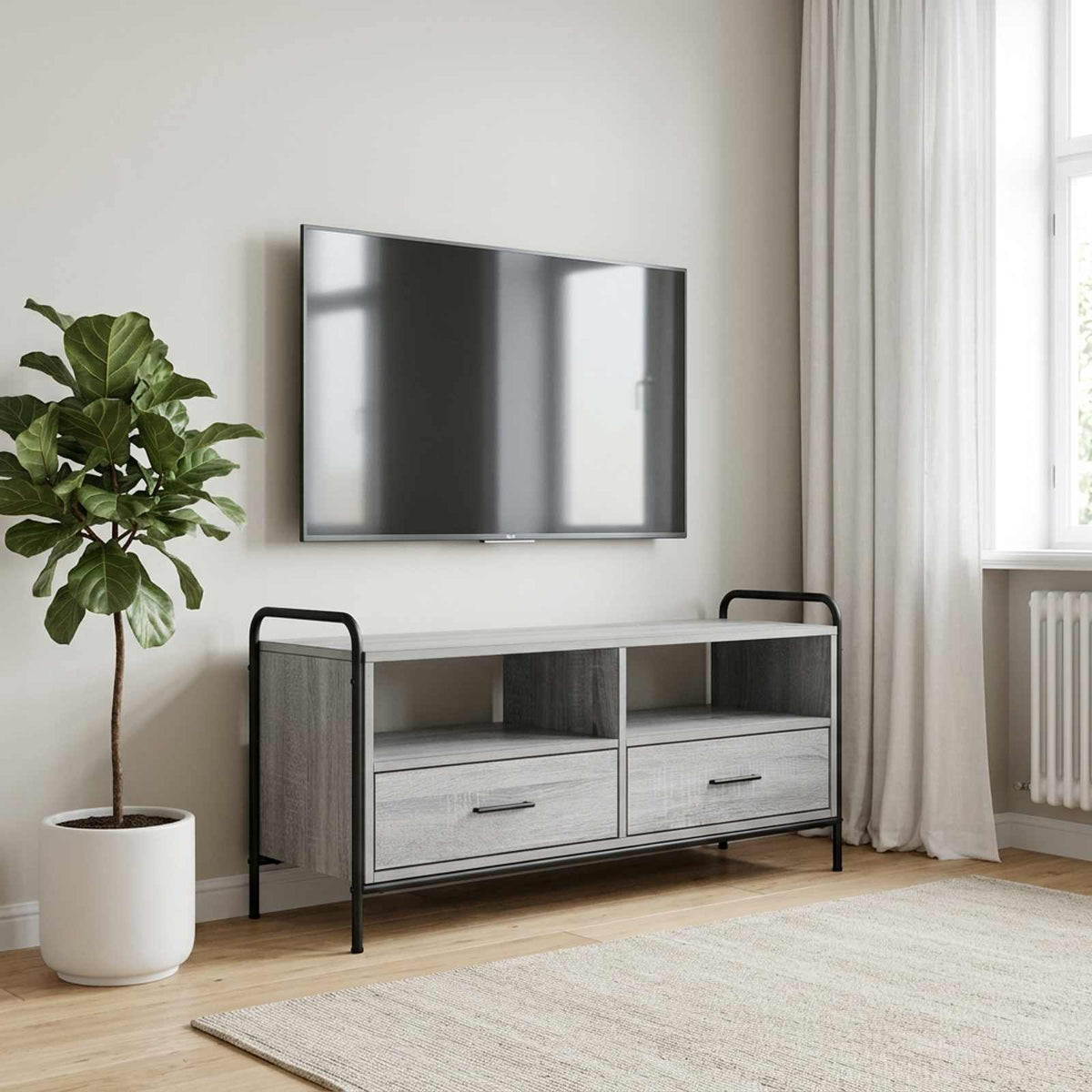 TV Cabinet 99.5 x 33 x 50 cm Grey Sonoma Engineered Wood