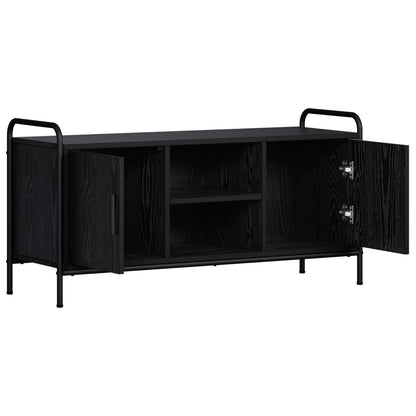 TV Cabinet 99 x 33 x 50 cm Black Oak Engineered Wood