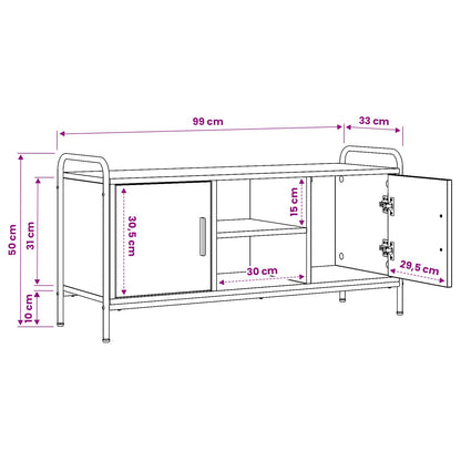 TV Cabinet 99 x 33 x 50 cm Sonoma Oak Engineered Wood