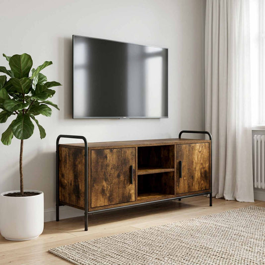 TV Cabinet 99 x 33 x 50 cm Smoked Oak Engineered Wood