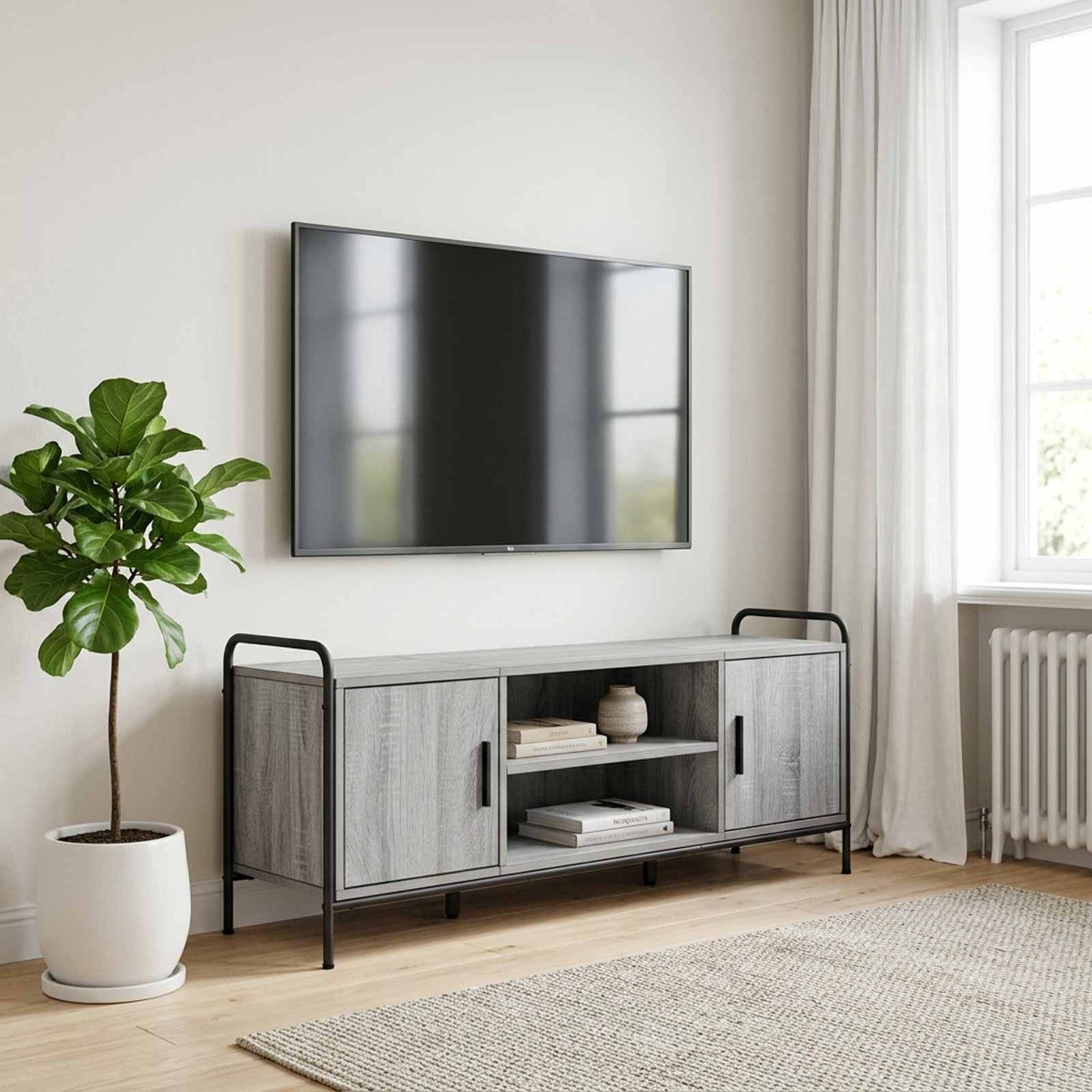 TV Cabinet 119 x 33 x 50 cm Grey Sonoma