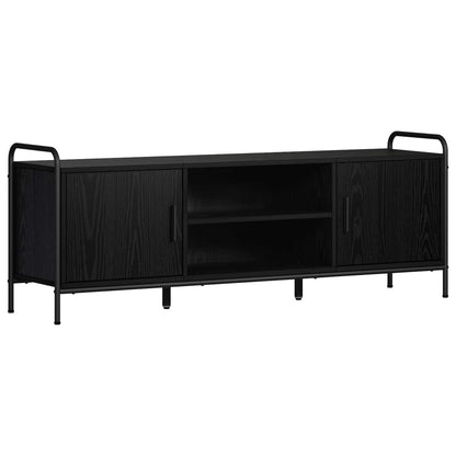 TV Cabinet 133 x 33 x 50 cm Black Oak Engineered Wood