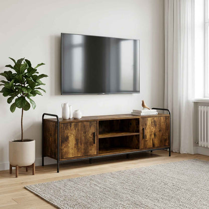 TV Cabinet 133 x 33 x 50 cm Smoked Oak Engineered Wood