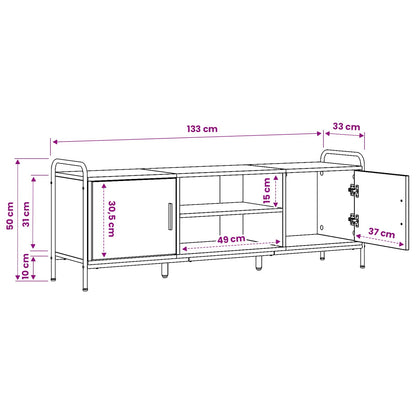 TV Cabinet 133 x 33 x 50 cm Artisan Oak Engineered Wood