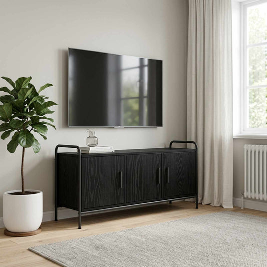 TV Cabinet 99 x 33 x 50 cm Black Oak Engineered Wood