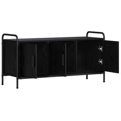 TV Cabinet 99 x 33 x 50 cm Black Oak Engineered Wood