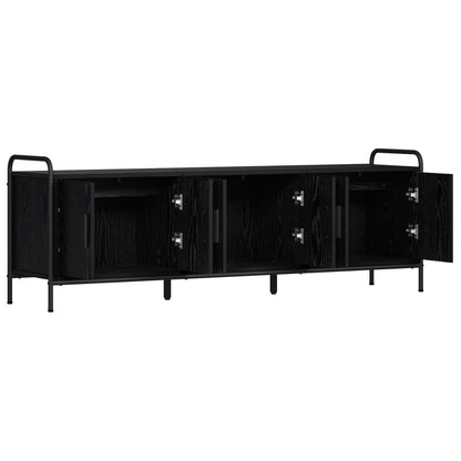 TV Cabinet 146 x 33 x 50 cm Black Oak Engineered Wood