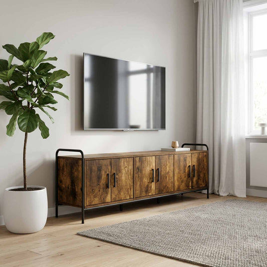 TV Cabinet 146 x 33 x 50 cm Smoked Oak Engineered Wood