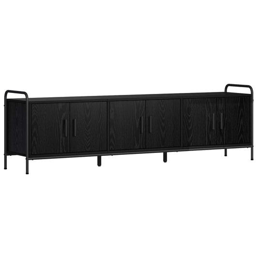 TV Cabinet 167.5 x 33 x 50 cm Black Oak Engineered Wood