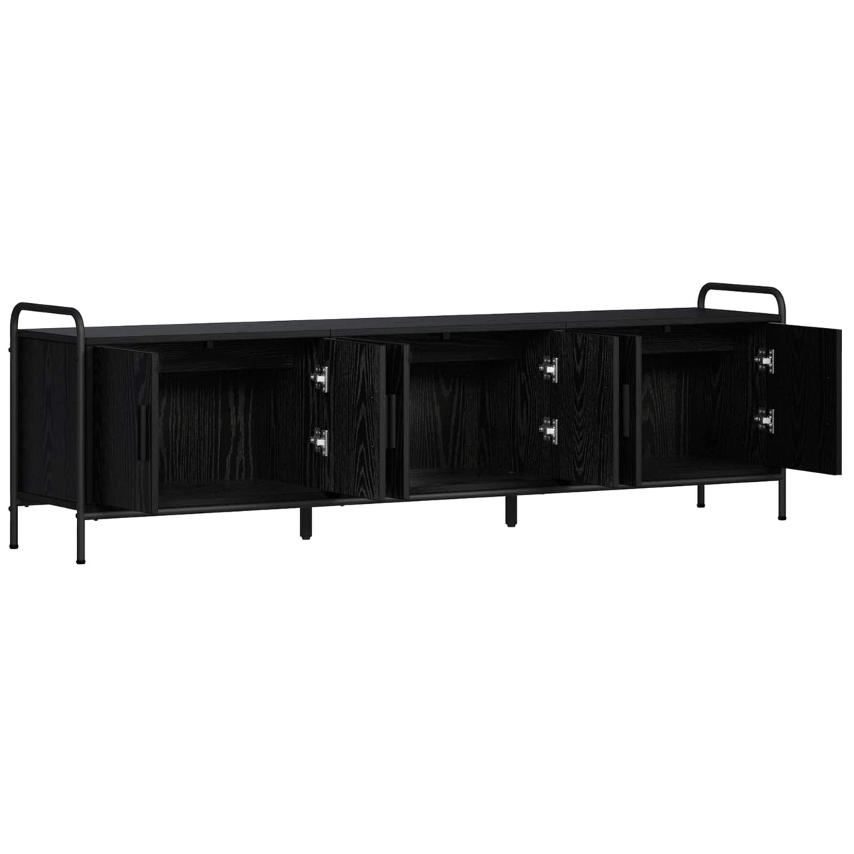 TV Cabinet 167.5 x 33 x 50 cm Black Oak Engineered Wood